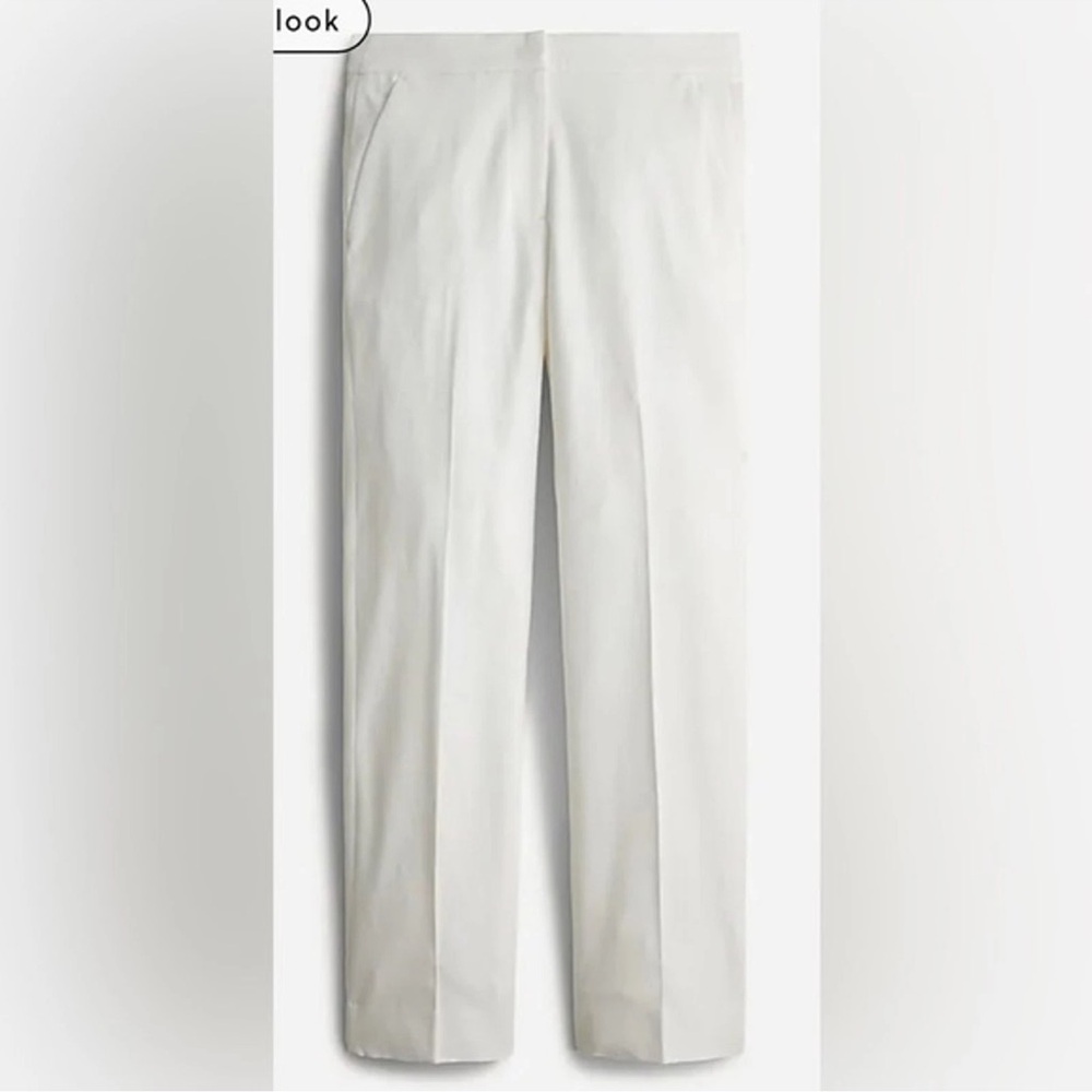 J Crew Kate Straight Leg Dress Pant Cream Size 8 Office Formal New With Tags